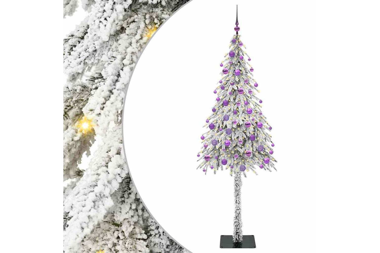 Vidaxl Christmas Tree With 300 Leds White 180 Cm Pe And Steel-2