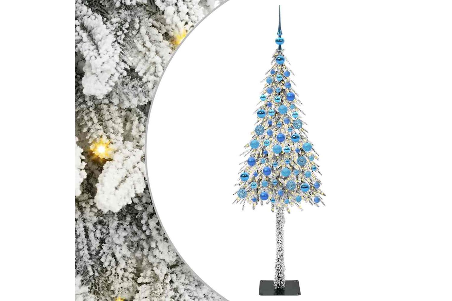Vidaxl Christmas Tree With 300 Leds White 180 Cm Pe And Steel-2