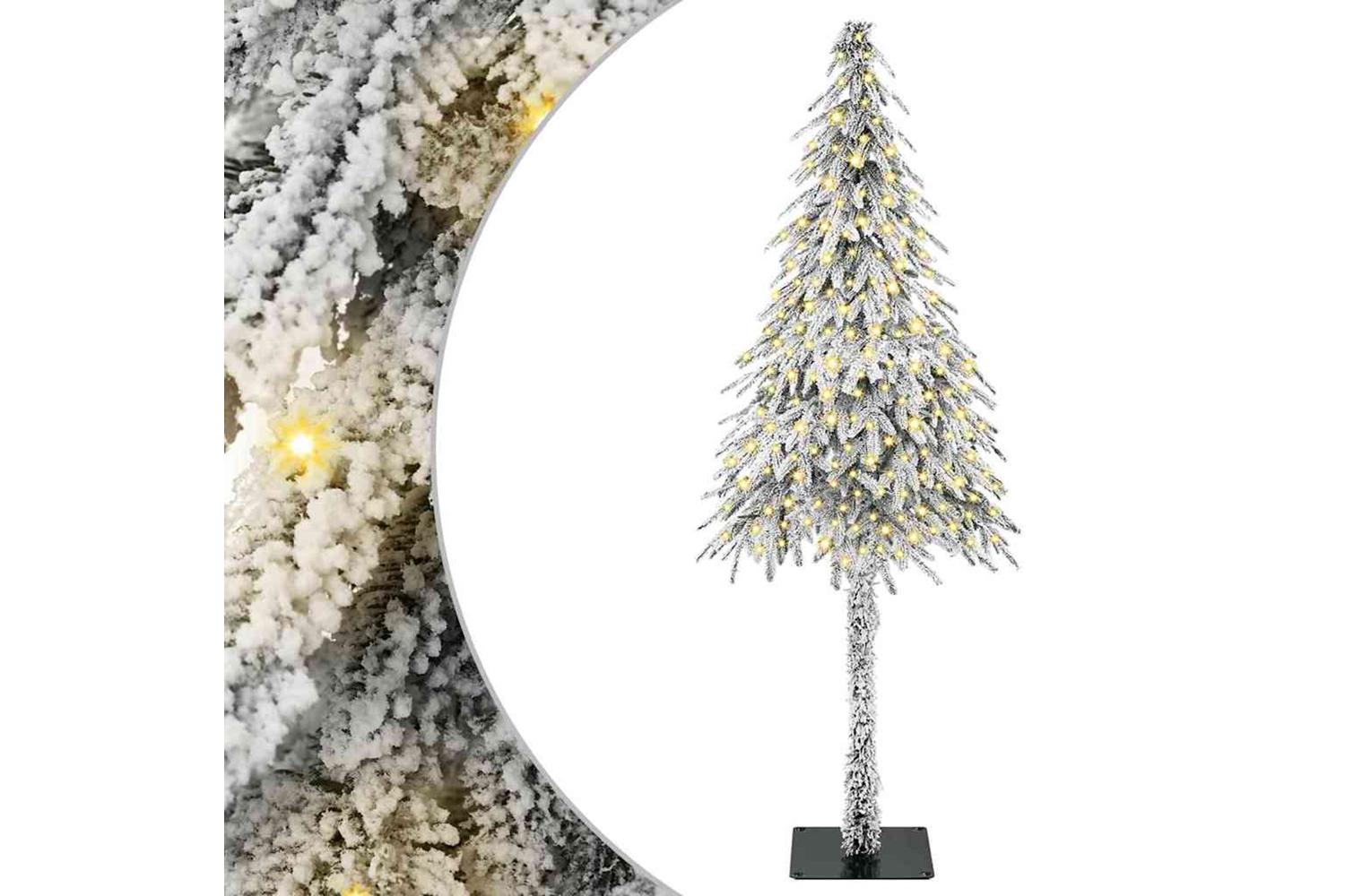 Vidaxl Christmas Tree With 300 Leds White 210 Cm Pe And Steel-2