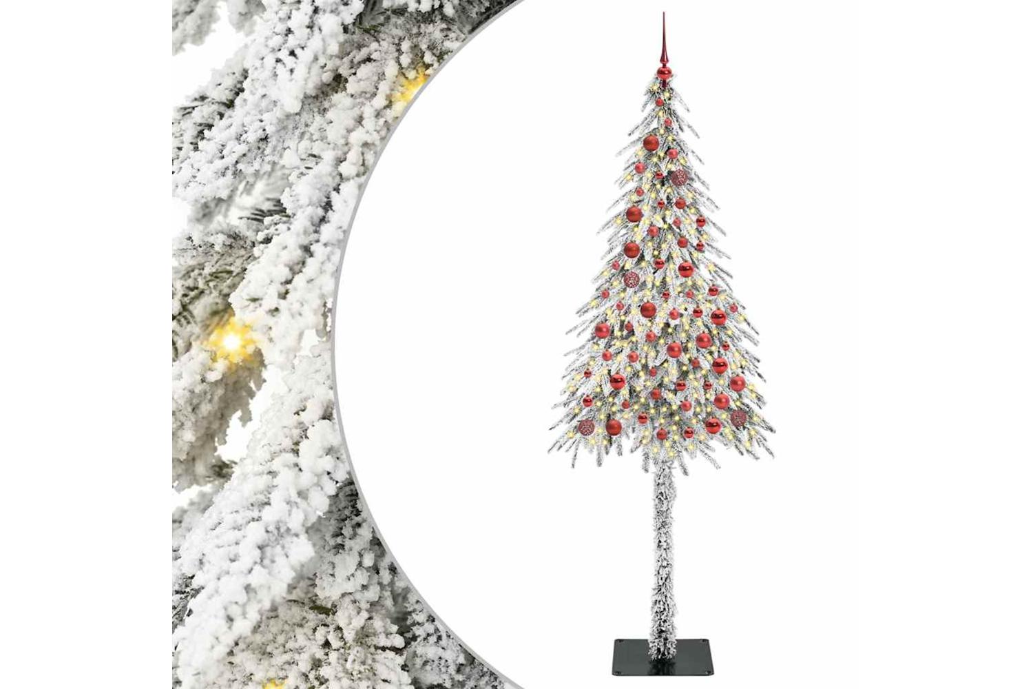 Vidaxl Christmas Tree With 300 Leds White 210 Cm Pe And Steel-2
