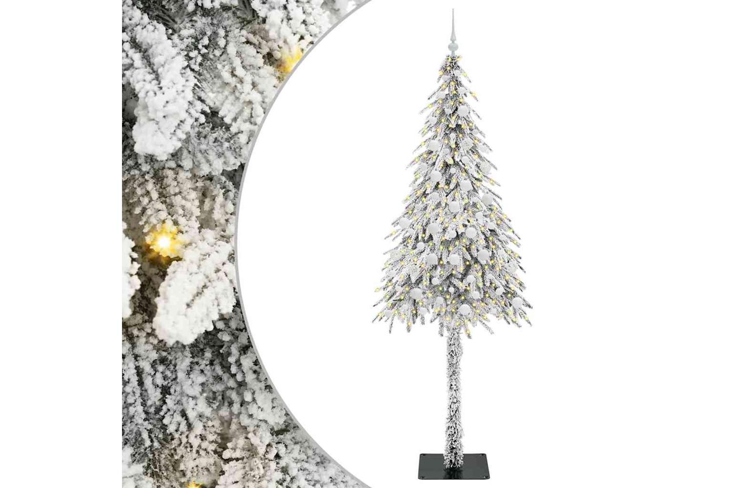 Vidaxl Christmas Tree With 300 Leds White 210 Cm Pe And Steel-2