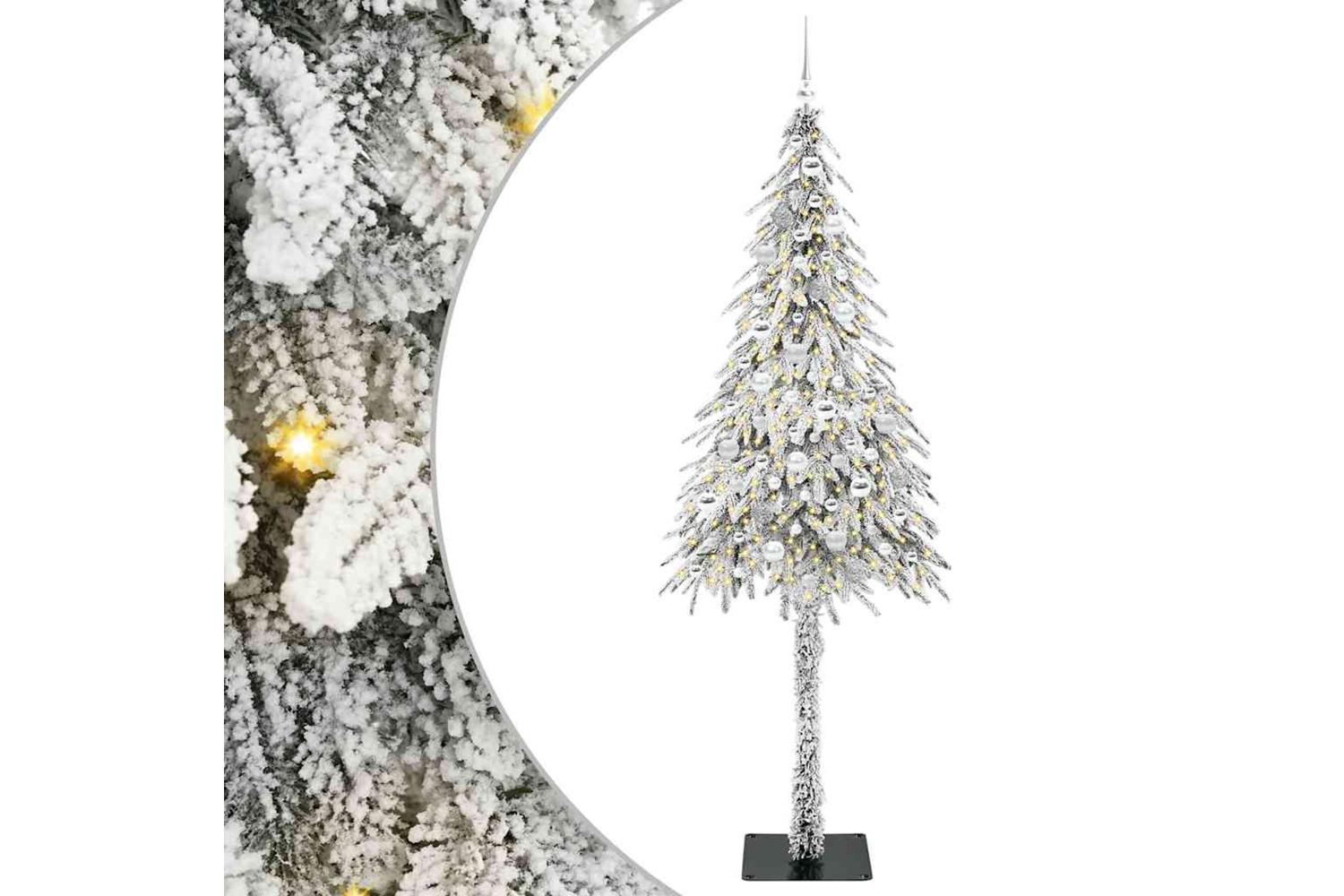 Vidaxl Christmas Tree With 300 Leds White 210 Cm Pe And Steel-2