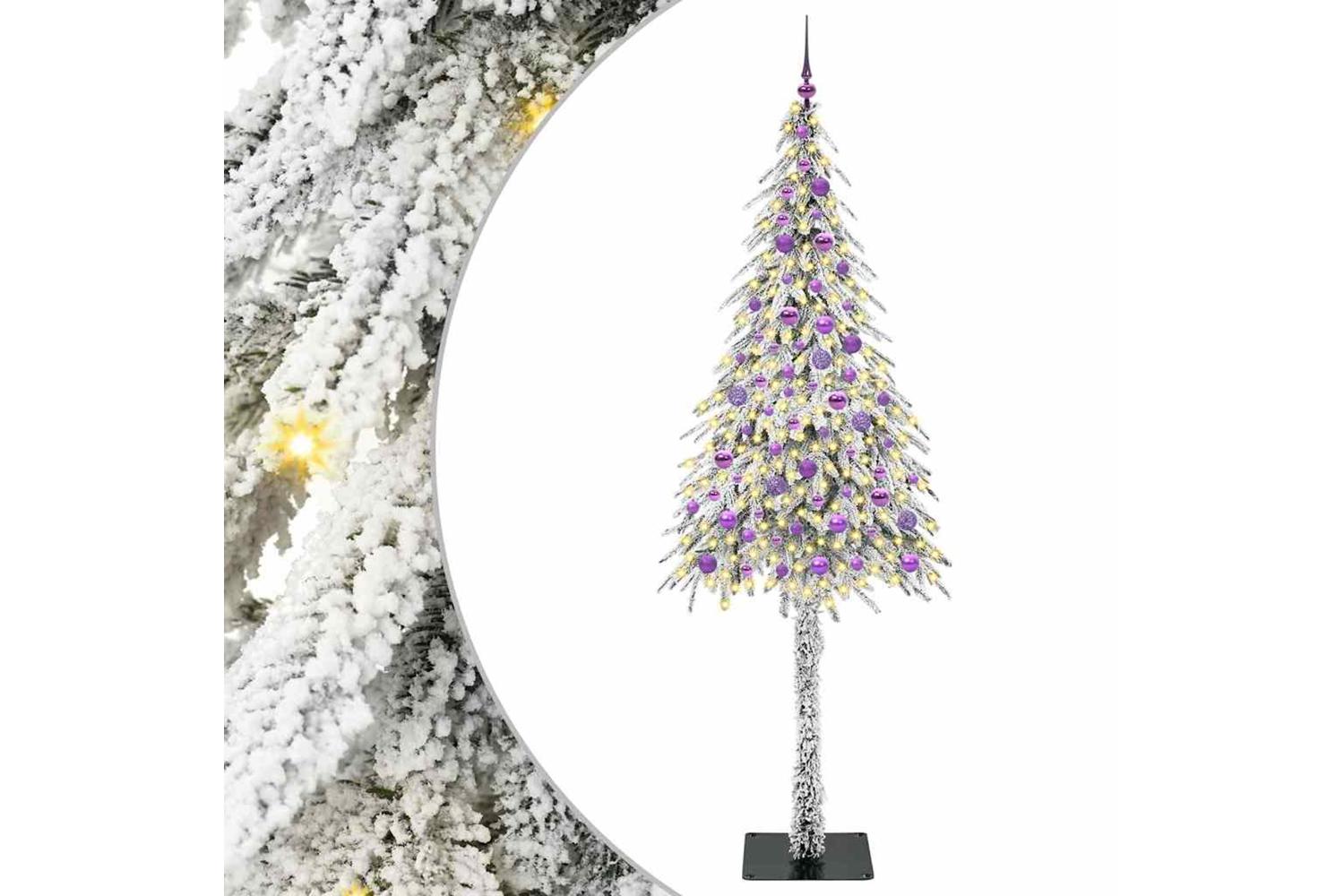 Vidaxl Christmas Tree With 300 Leds White 210 Cm Pe And Steel-2