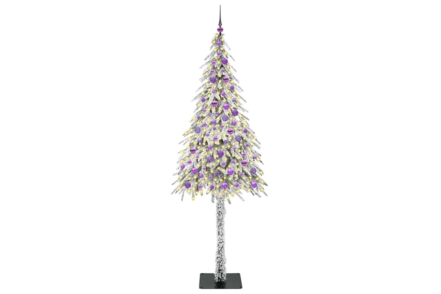 Vidaxl Christmas Tree With 300 Leds White 210 Cm Pe And Steel-3