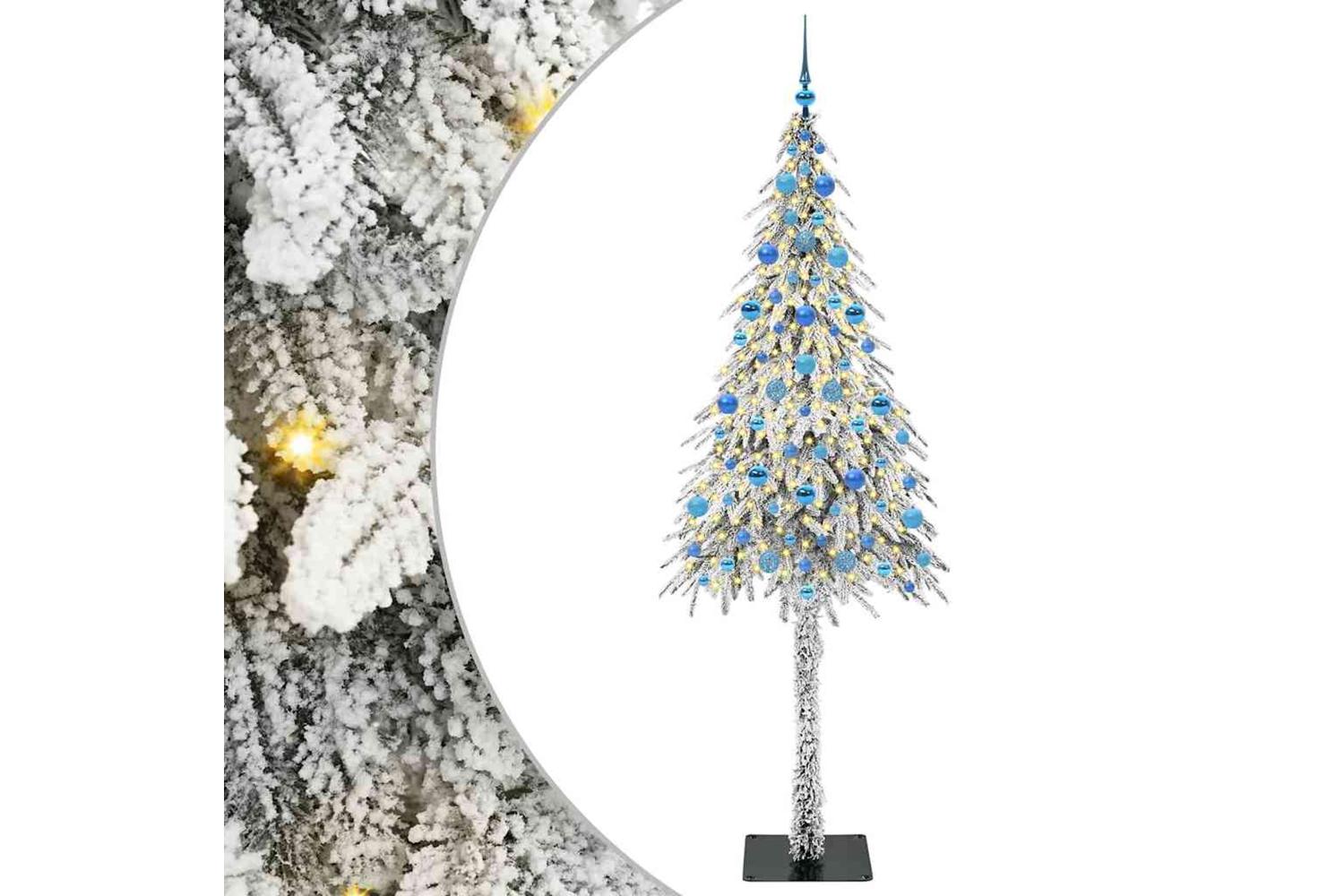 Vidaxl Christmas Tree With 300 Leds White 210 Cm Pe And Steel-2