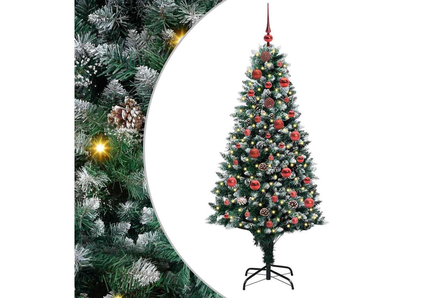 Vidaxl Artificial Christmas Tree With 150 Leds With Stand Green 150 Cm-2
