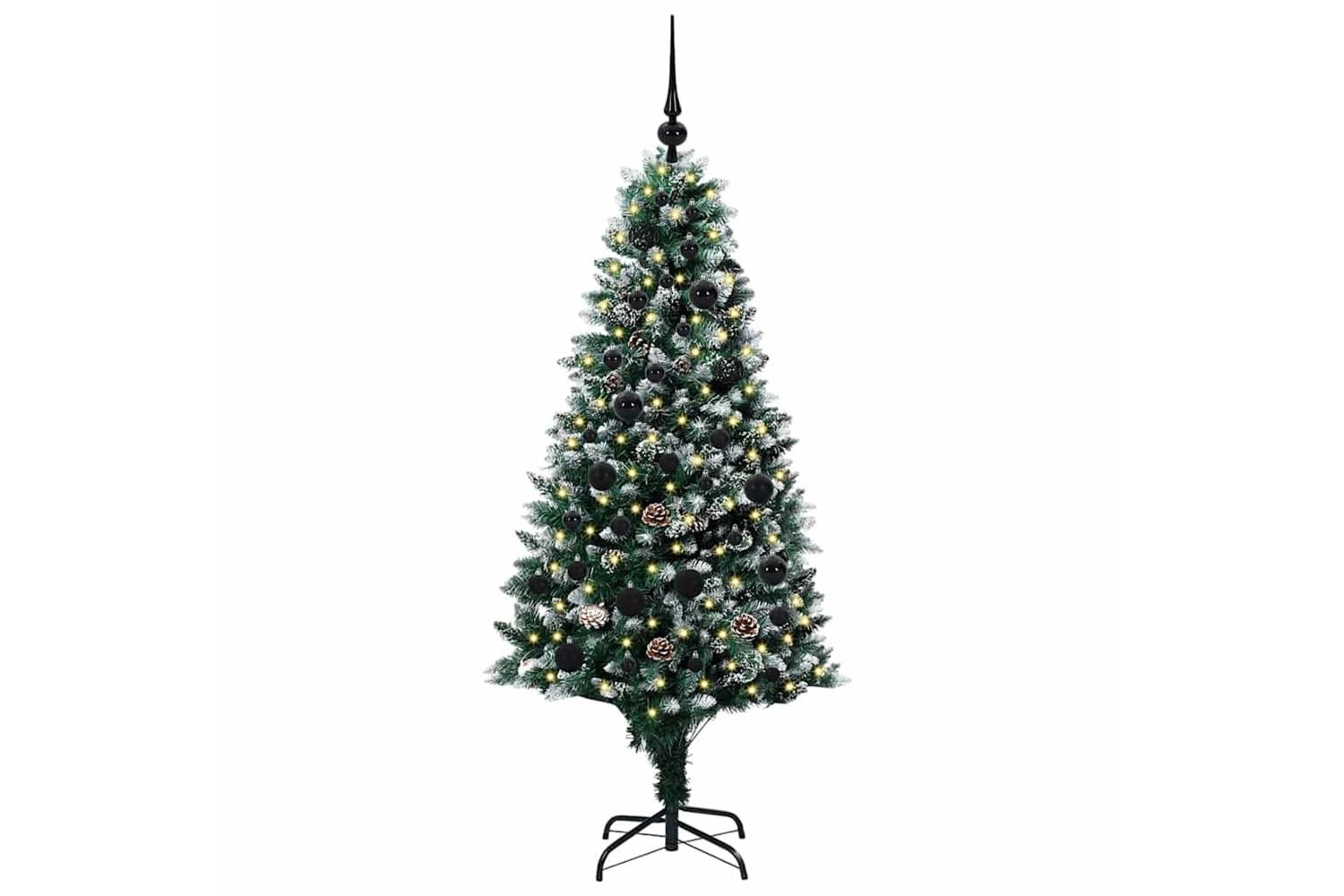 Vidaxl Artificial Christmas Tree With 150 Leds With Stand Green 150 Cm-3