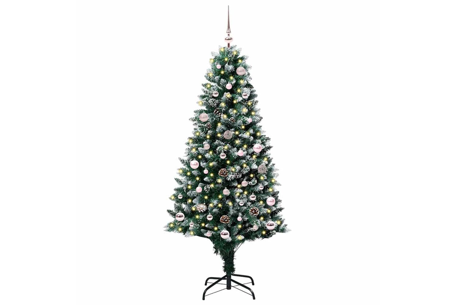 Vidaxl Artificial Christmas Tree With 150 Leds With Stand Green 150 Cm-2