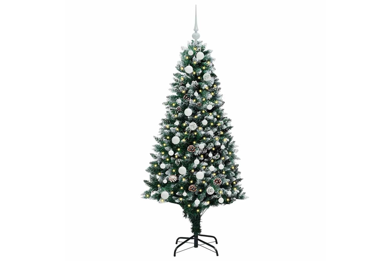 Vidaxl Artificial Christmas Tree With 150 Leds With Stand Green 150 Cm-3