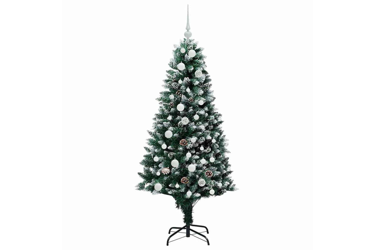Vidaxl Artificial Christmas Tree With 150 Leds With Stand Green 150 Cm-4