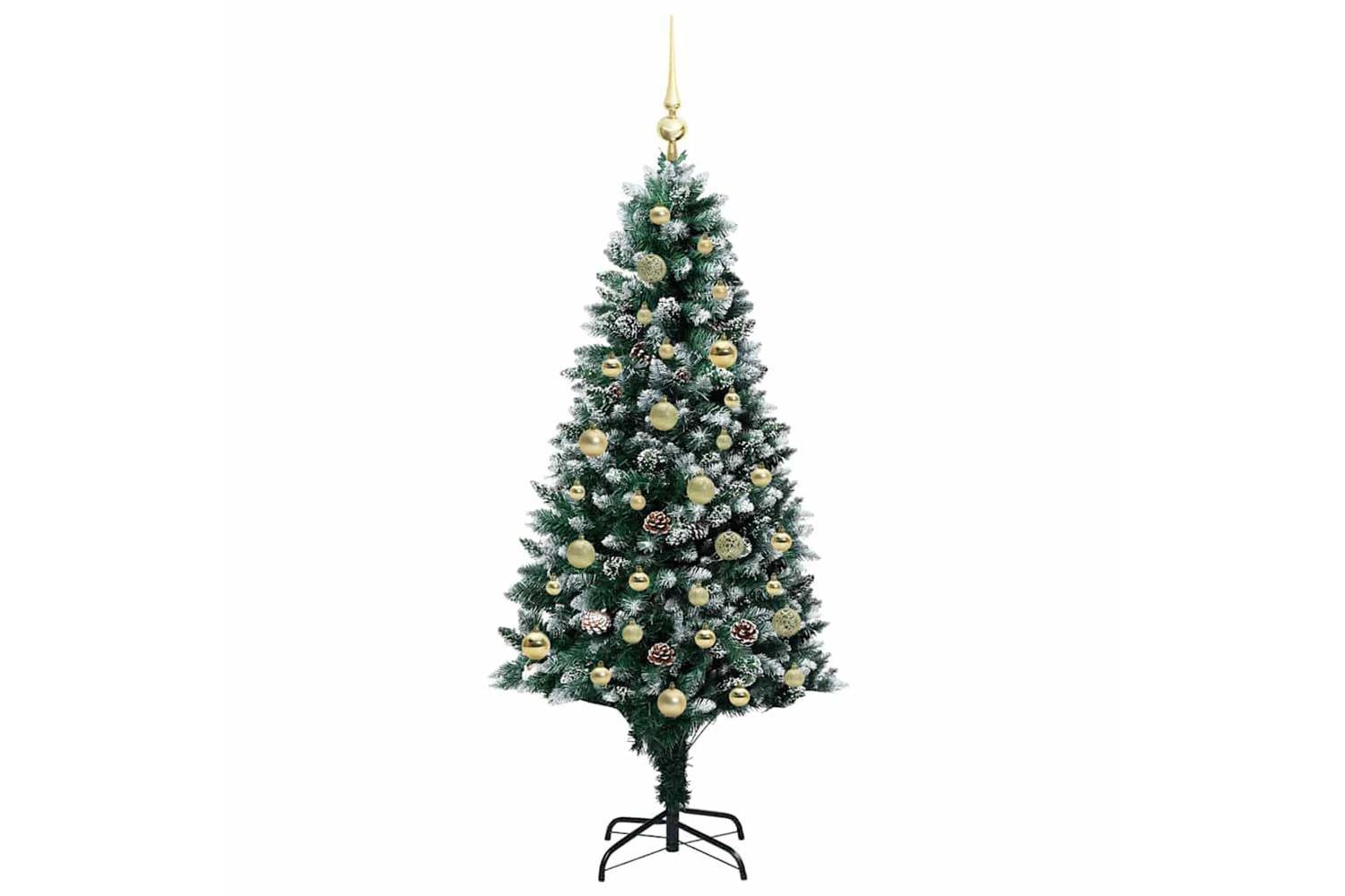 Vidaxl Artificial Christmas Tree With 150 Leds With Stand Green 150 Cm-4
