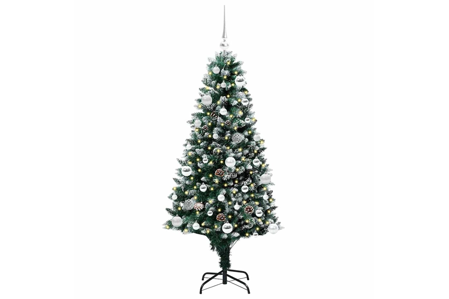 Vidaxl Artificial Christmas Tree With 150 Leds With Stand Green 150 Cm-3