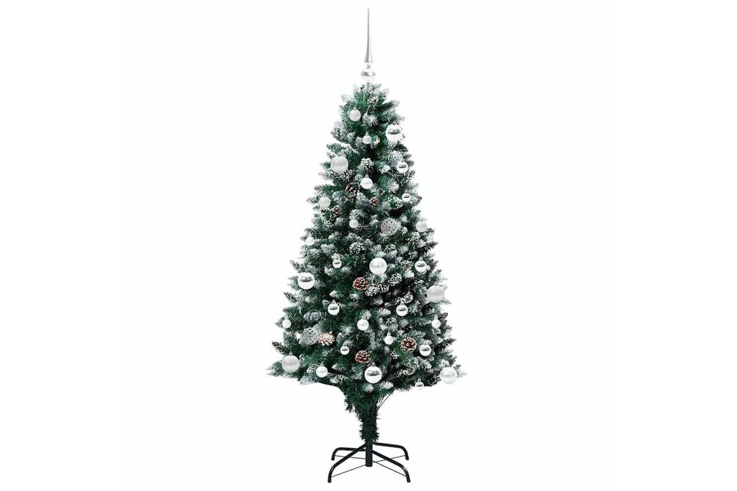 Vidaxl Artificial Christmas Tree With 150 Leds With Stand Green 150 Cm-4