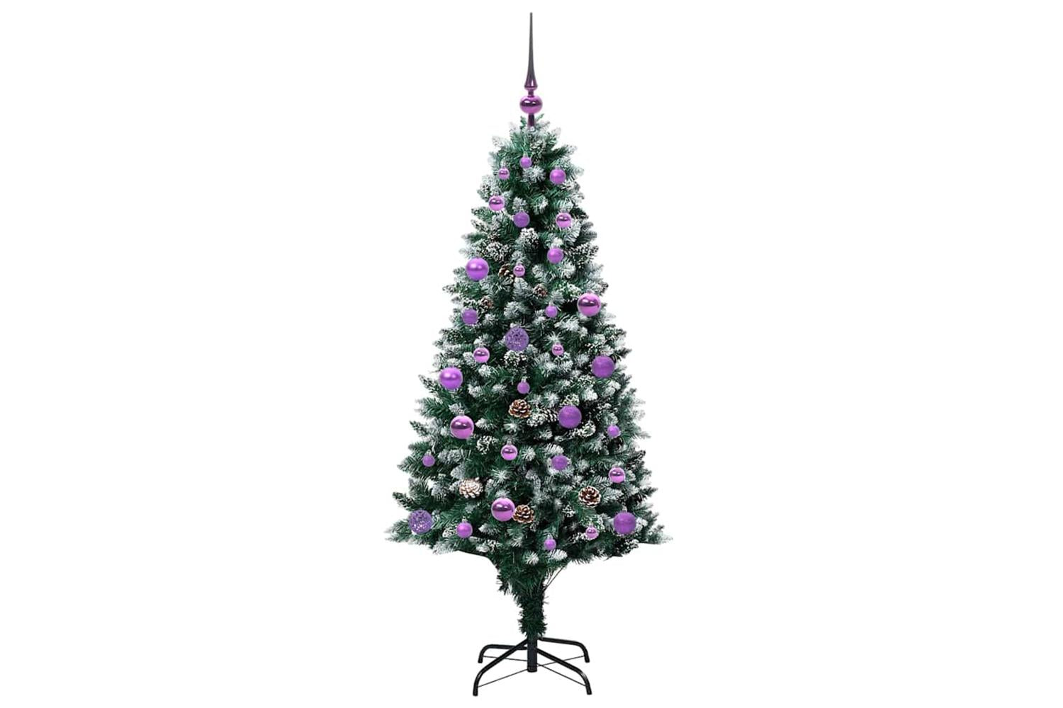 Vidaxl Artificial Christmas Tree With 150 Leds With Stand Green 150 Cm-4