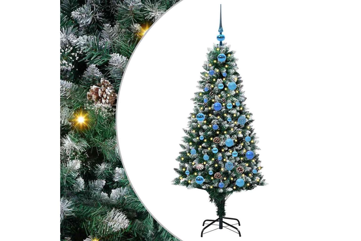 Vidaxl Artificial Christmas Tree With 150 Leds With Stand Green 150 Cm-2