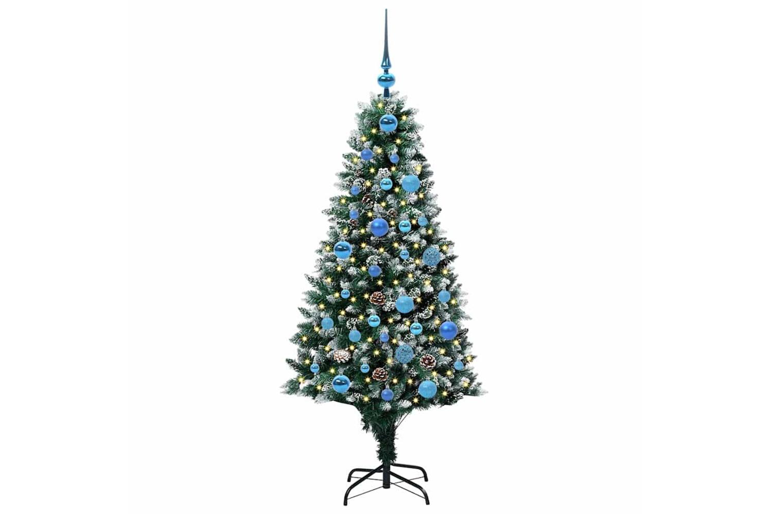 Vidaxl Artificial Christmas Tree With 150 Leds With Stand Green 150 Cm-3