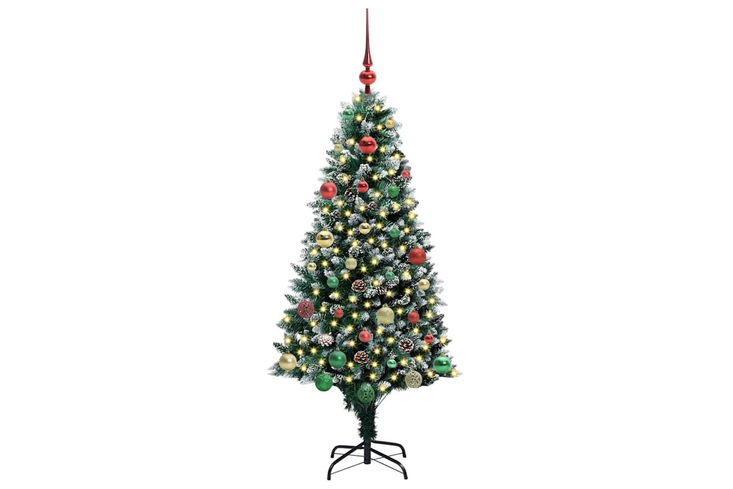 Vidaxl Artificial Christmas Tree With 150 Leds With Stand Green 150 Cm-3