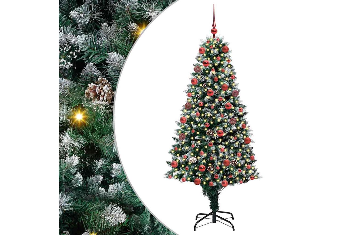 Vidaxl Artificial Christmas Tree With 300 Leds With Stand Green 180 Cm-2