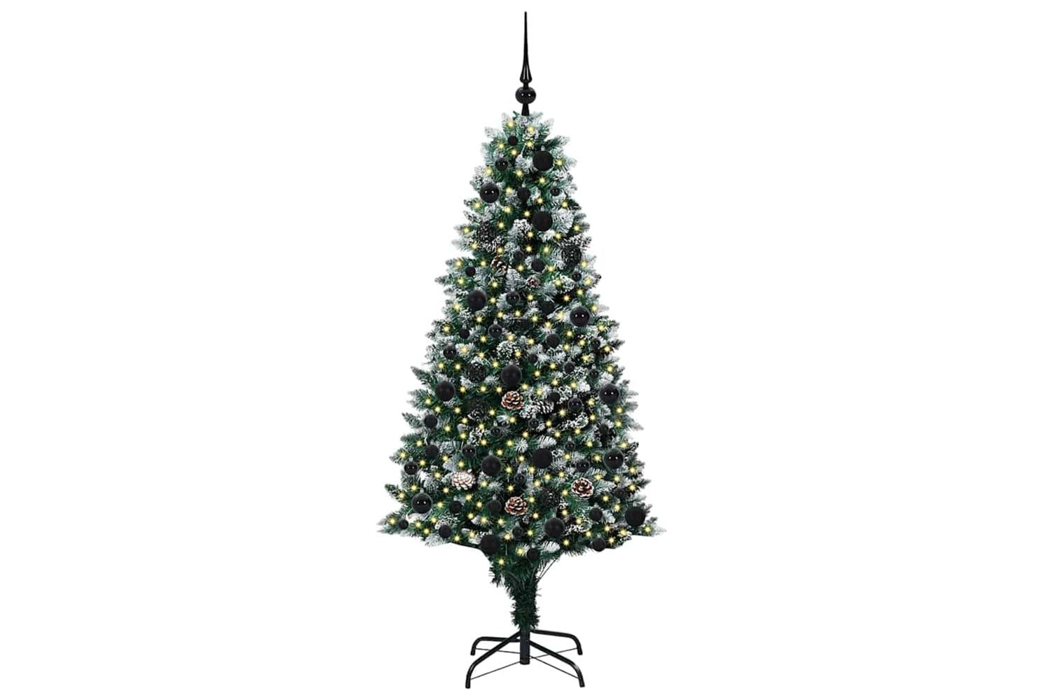 Vidaxl Artificial Christmas Tree With 300 Leds With Stand Green 180 Cm-3