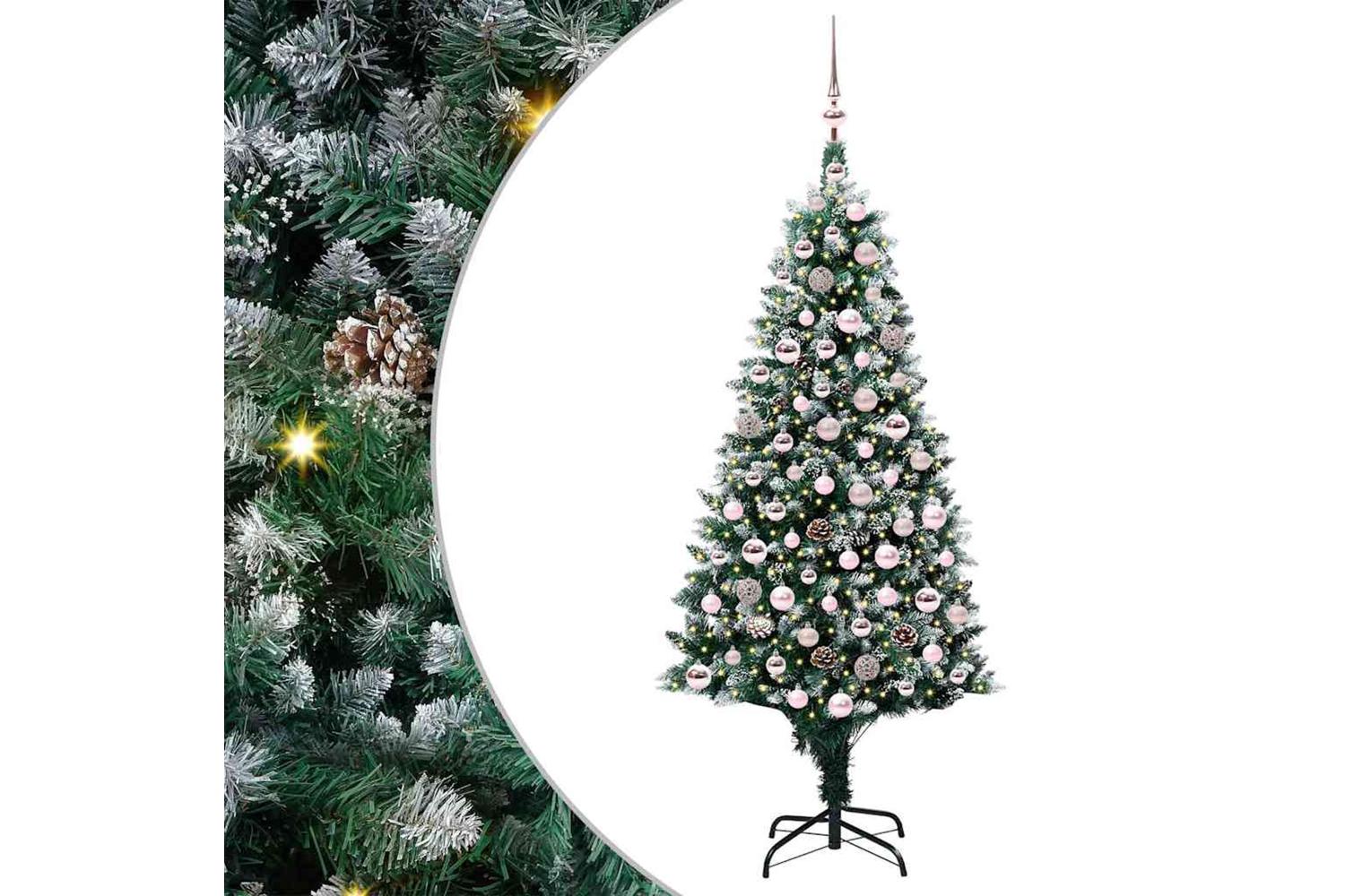 Vidaxl Artificial Christmas Tree With 300 Leds With Stand Green 180 Cm-2