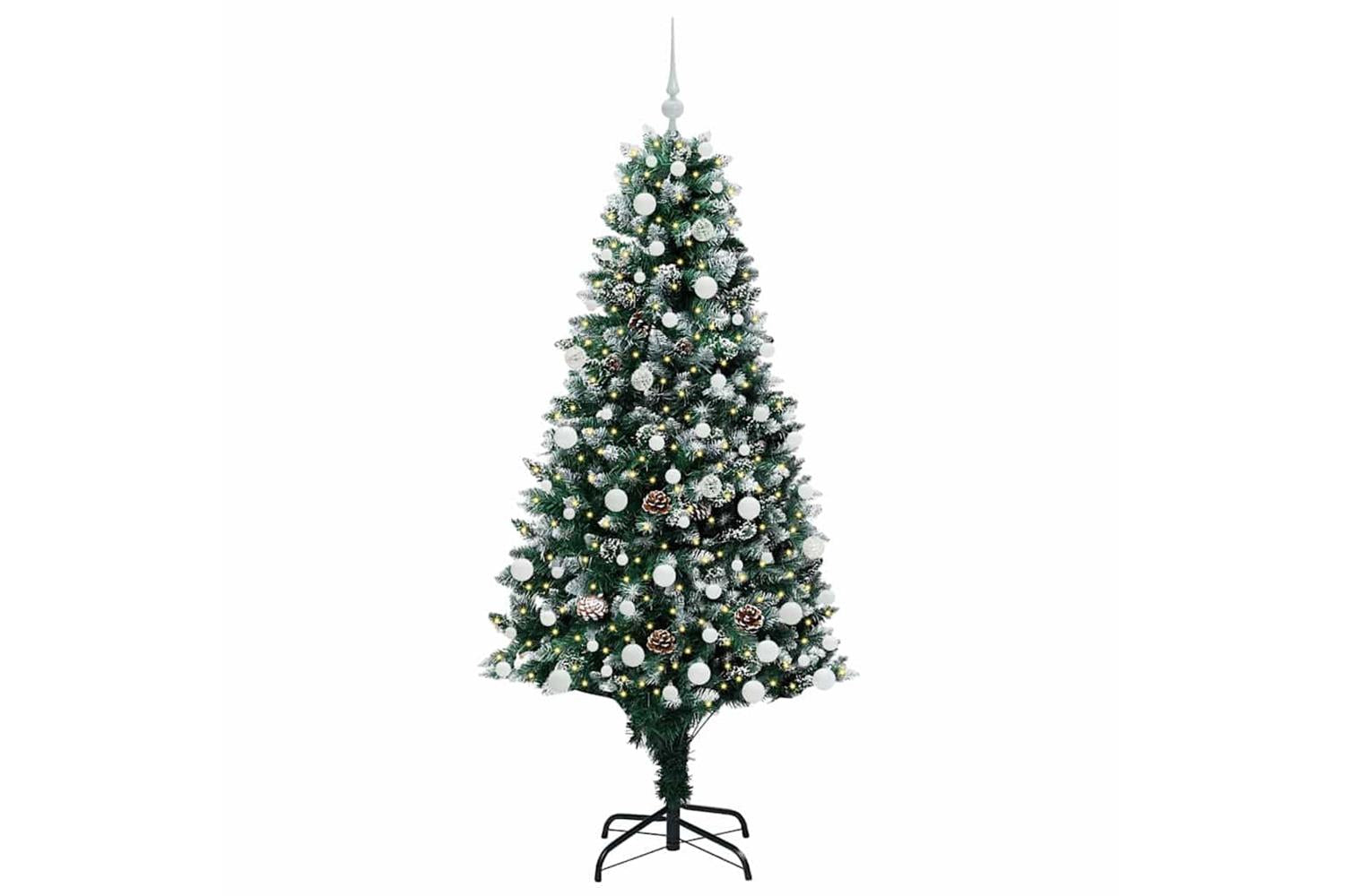 Vidaxl Artificial Christmas Tree With 300 Leds With Stand Green 180 Cm-3