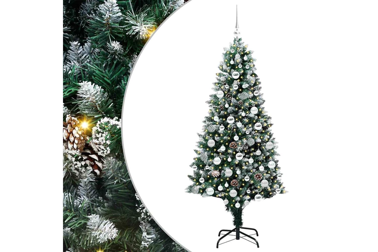 Vidaxl Artificial Christmas Tree With 300 Leds With Stand Green 180 Cm-2