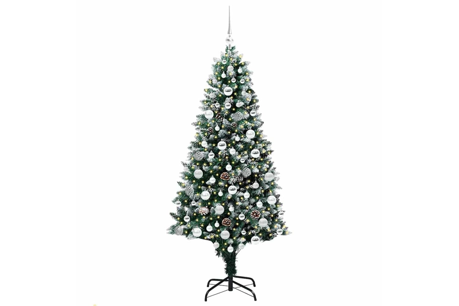 Vidaxl Artificial Christmas Tree With 300 Leds With Stand Green 180 Cm-3