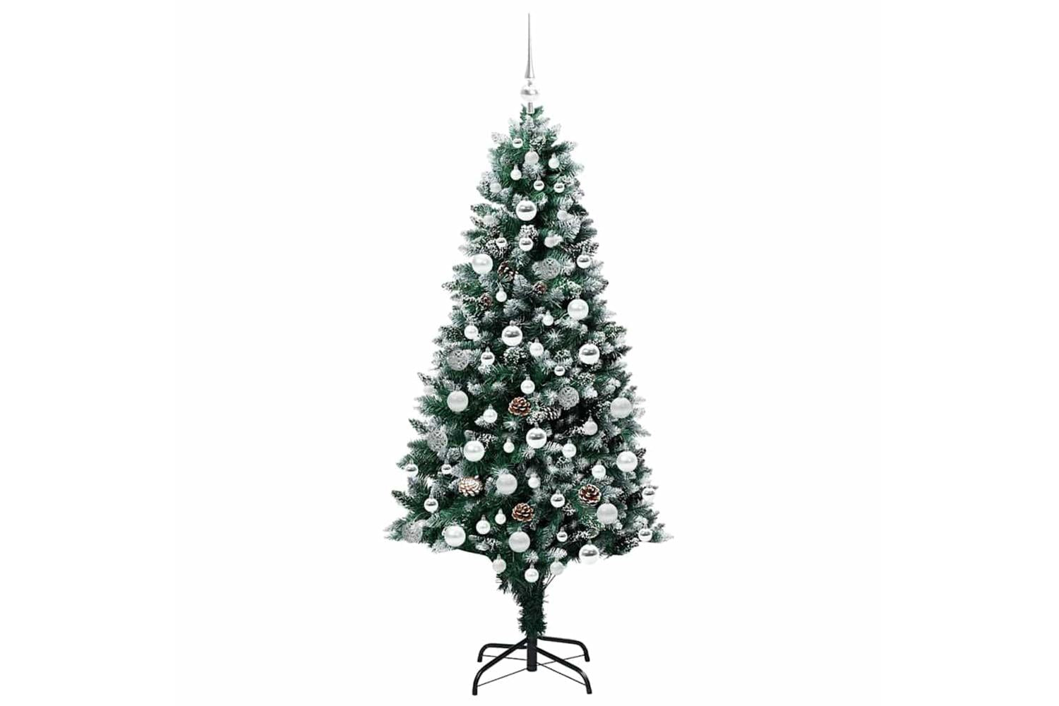 Vidaxl Artificial Christmas Tree With 300 Leds With Stand Green 180 Cm-4