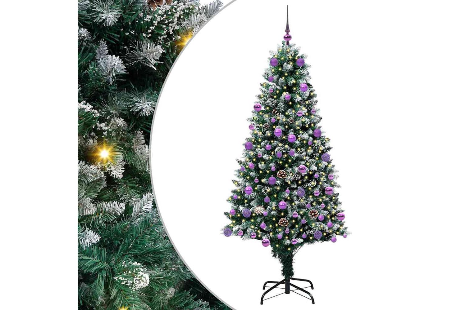 Vidaxl Artificial Christmas Tree With 300 Leds With Stand Green 180 Cm-2