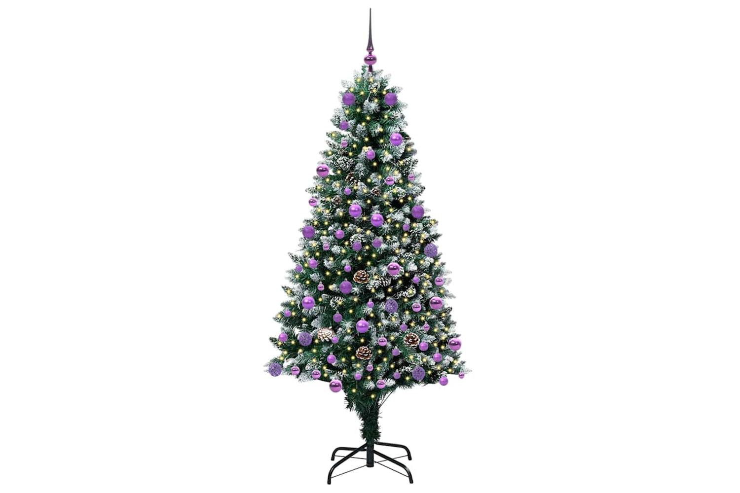 Vidaxl Artificial Christmas Tree With 300 Leds With Stand Green 180 Cm-3