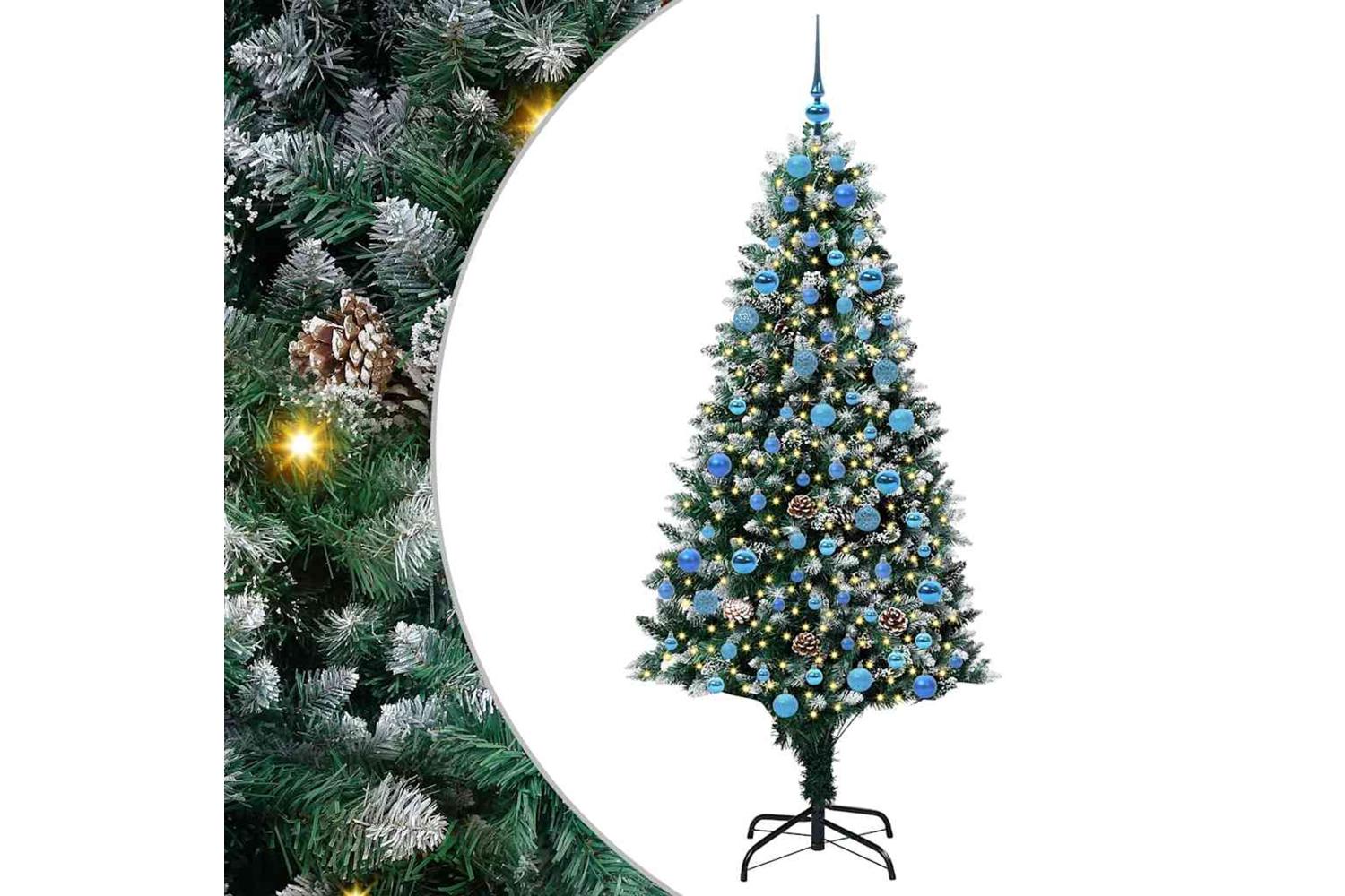 Vidaxl Artificial Christmas Tree With 300 Leds With Stand Green 180 Cm-2
