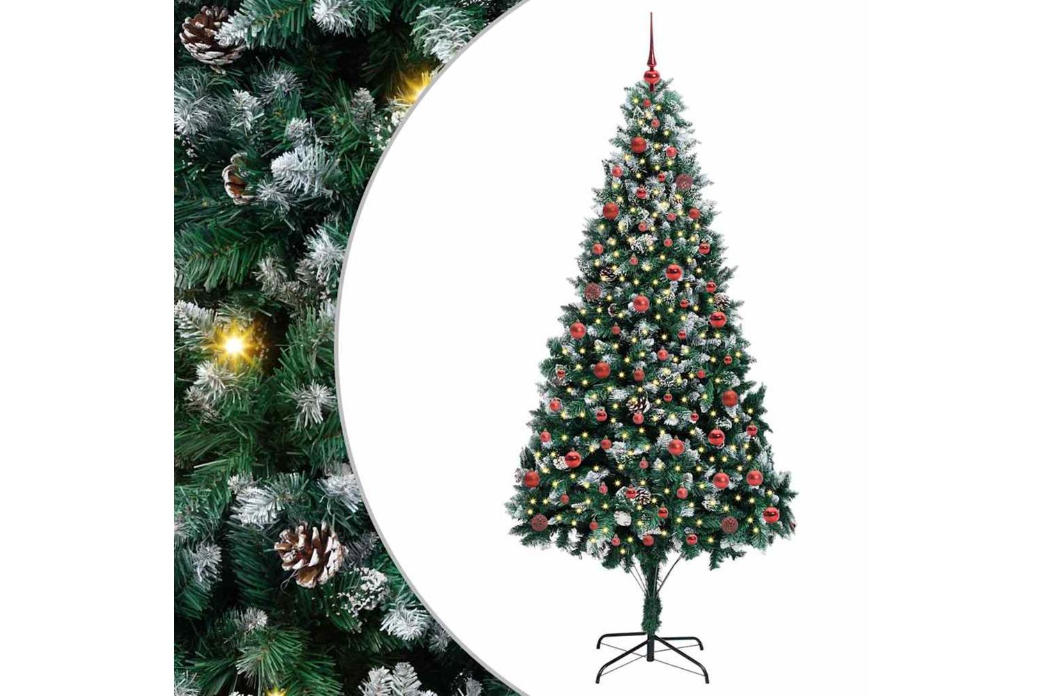 Vidaxl Artificial Christmas Tree With 300 Leds With Stand Green 210 Cm-2