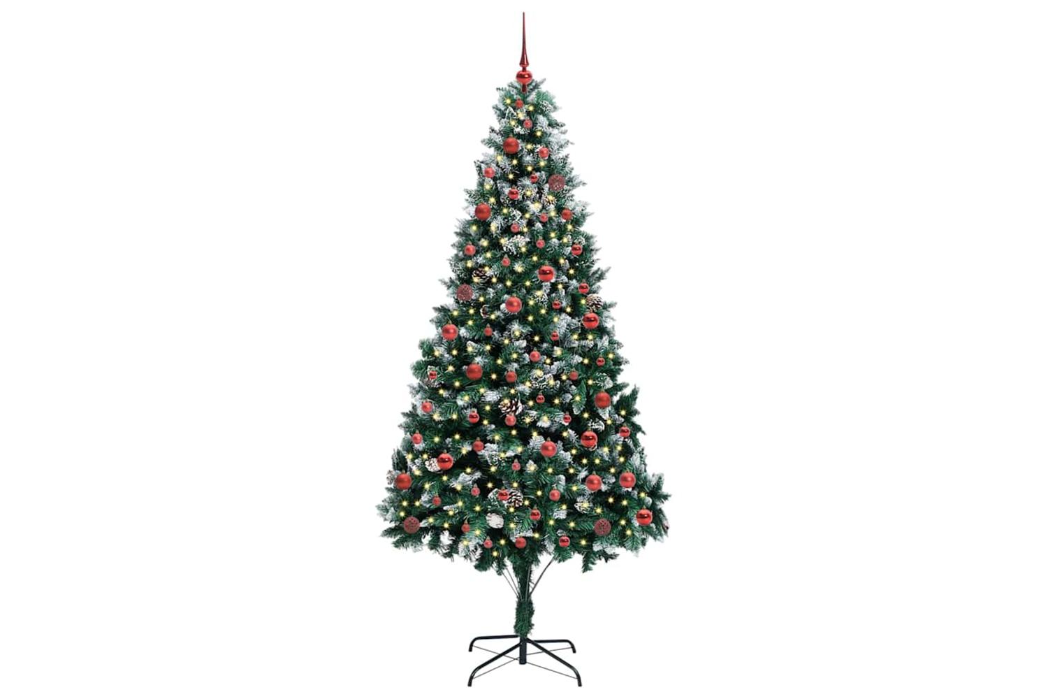 Vidaxl Artificial Christmas Tree With 300 Leds With Stand Green 210 Cm-3