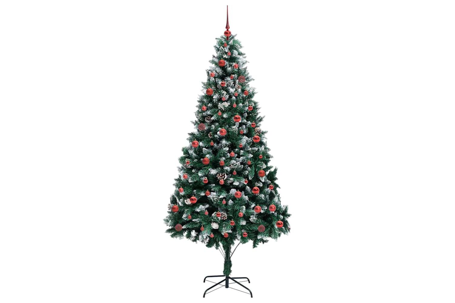 Vidaxl Artificial Christmas Tree With 300 Leds With Stand Green 210 Cm-4