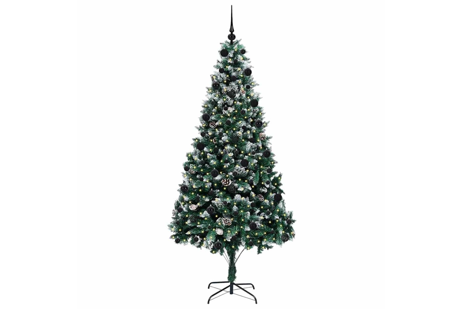 Vidaxl Artificial Christmas Tree With 300 Leds With Stand Green 210 Cm-3