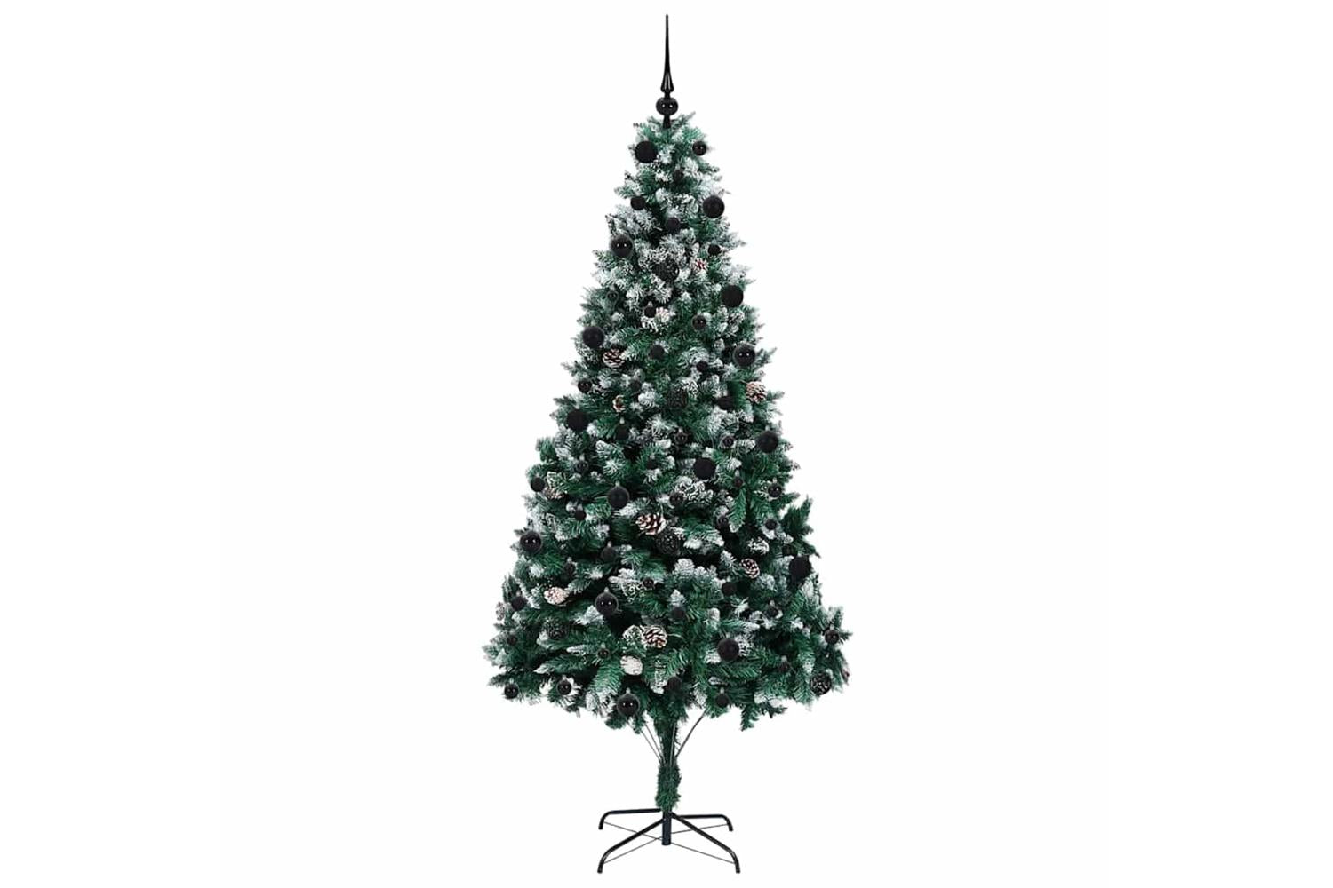 Vidaxl Artificial Christmas Tree With 300 Leds With Stand Green 210 Cm-4