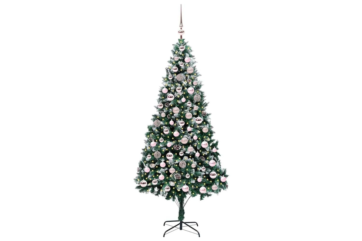 Vidaxl Artificial Christmas Tree With 300 Leds With Stand Green 210 Cm-3