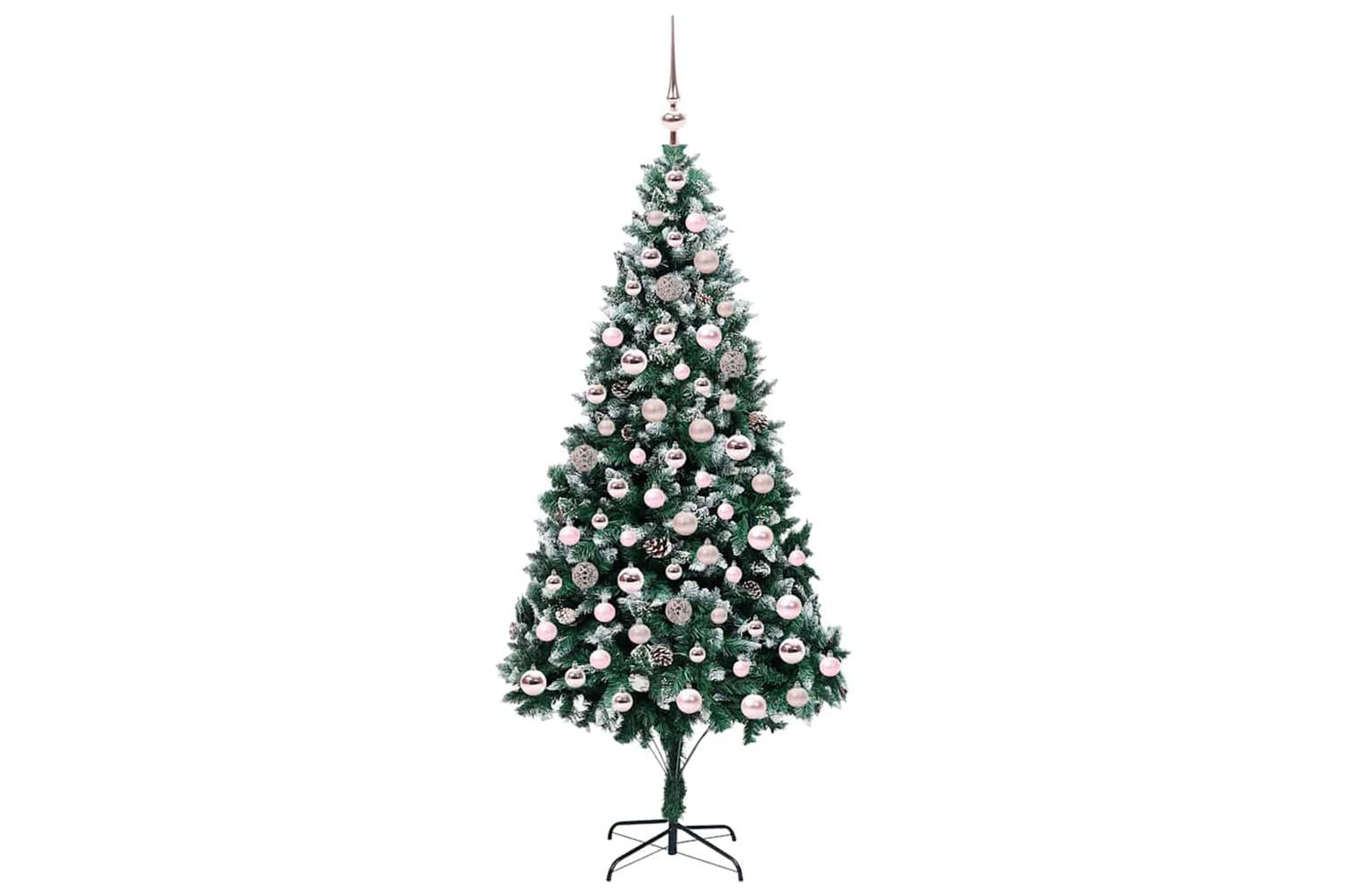 Vidaxl Artificial Christmas Tree With 300 Leds With Stand Green 210 Cm-4
