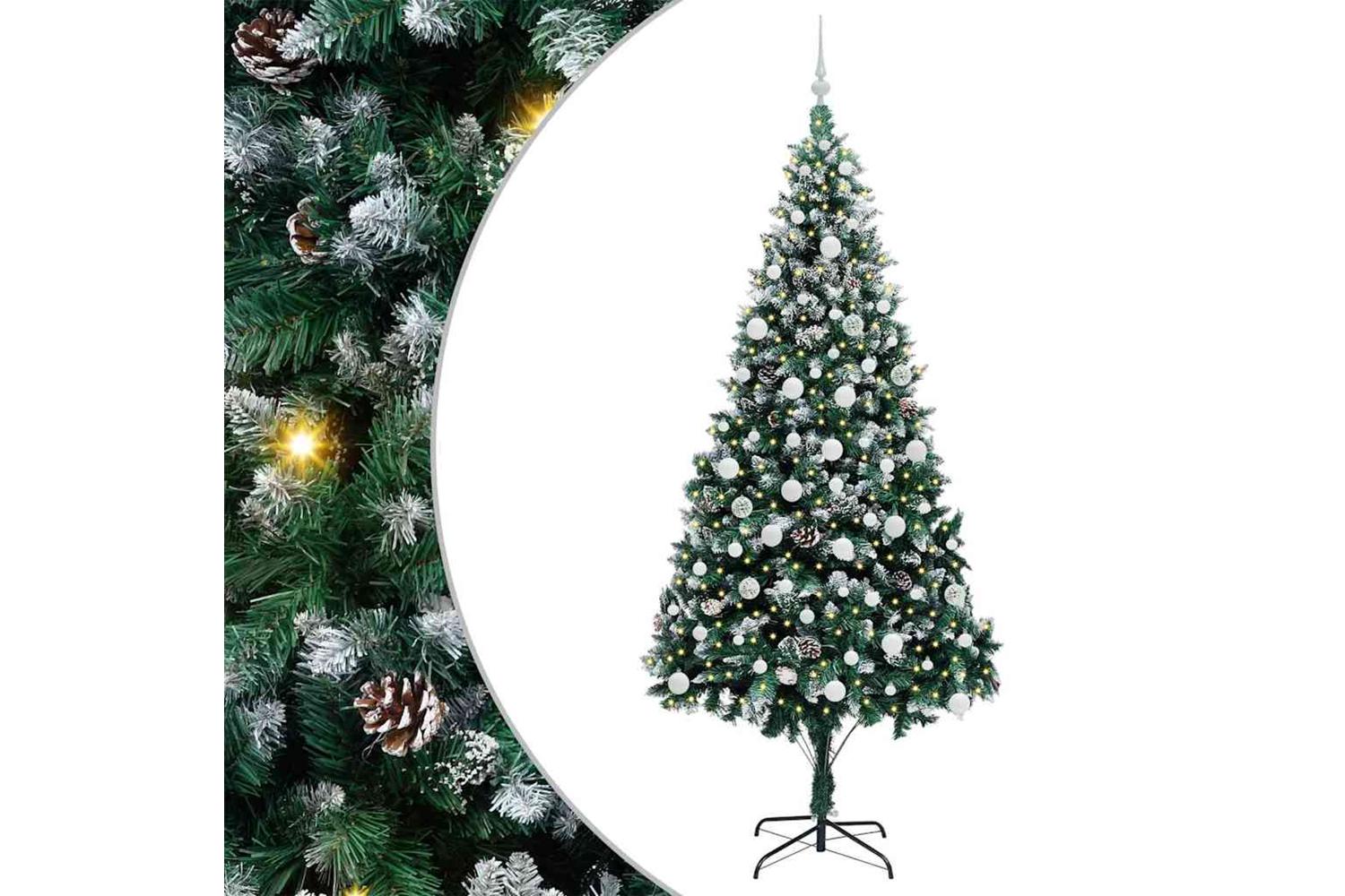 Vidaxl Artificial Christmas Tree With 300 Leds With Stand Green 210 Cm-2