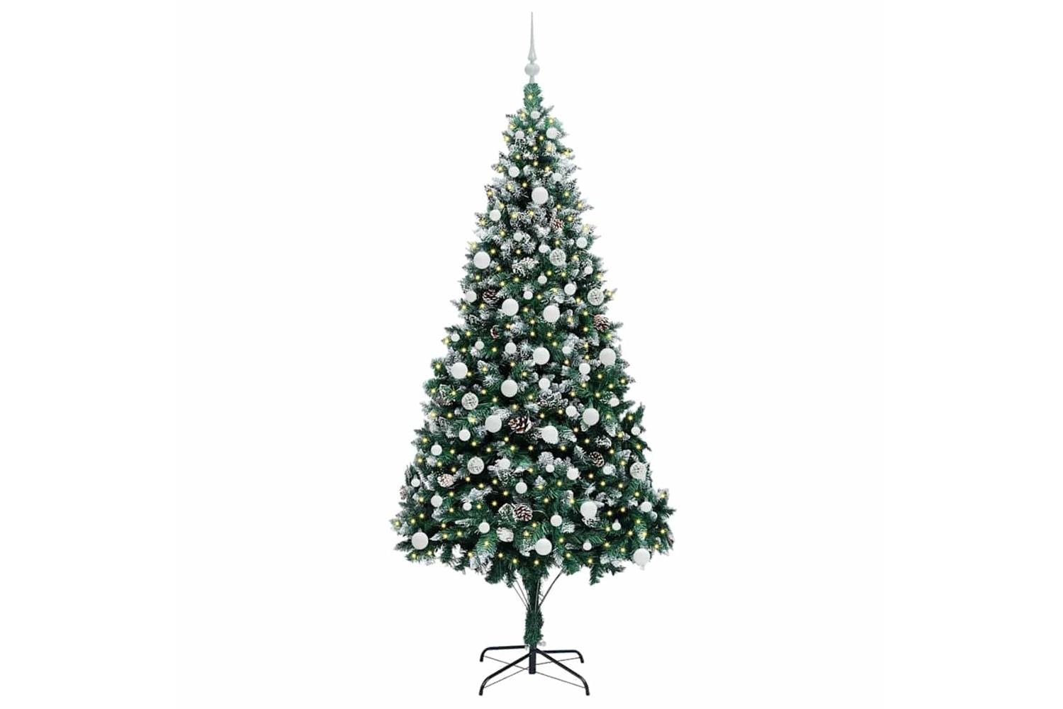 Vidaxl Artificial Christmas Tree With 300 Leds With Stand Green 210 Cm-3