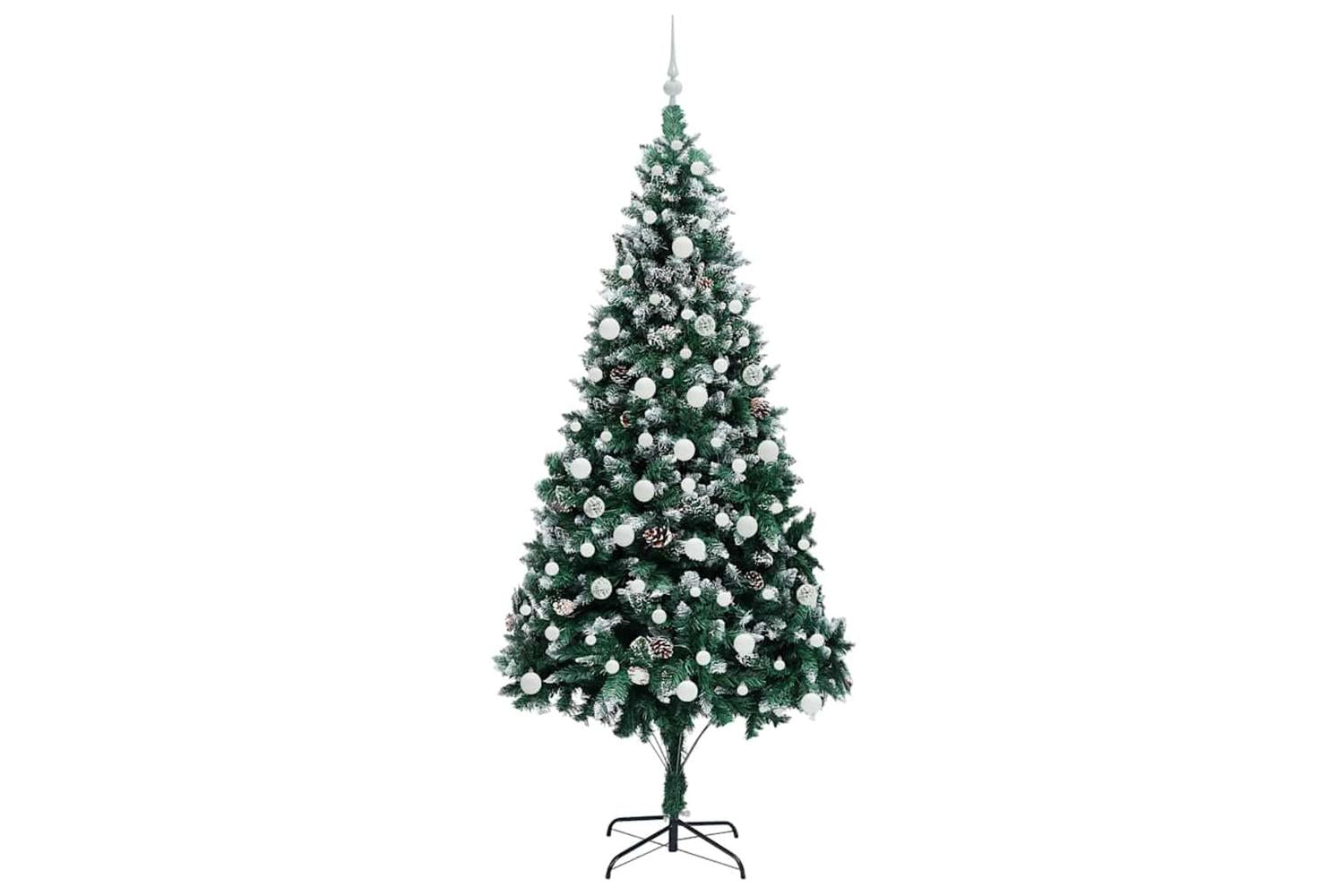 Vidaxl Artificial Christmas Tree With 300 Leds With Stand Green 210 Cm-4