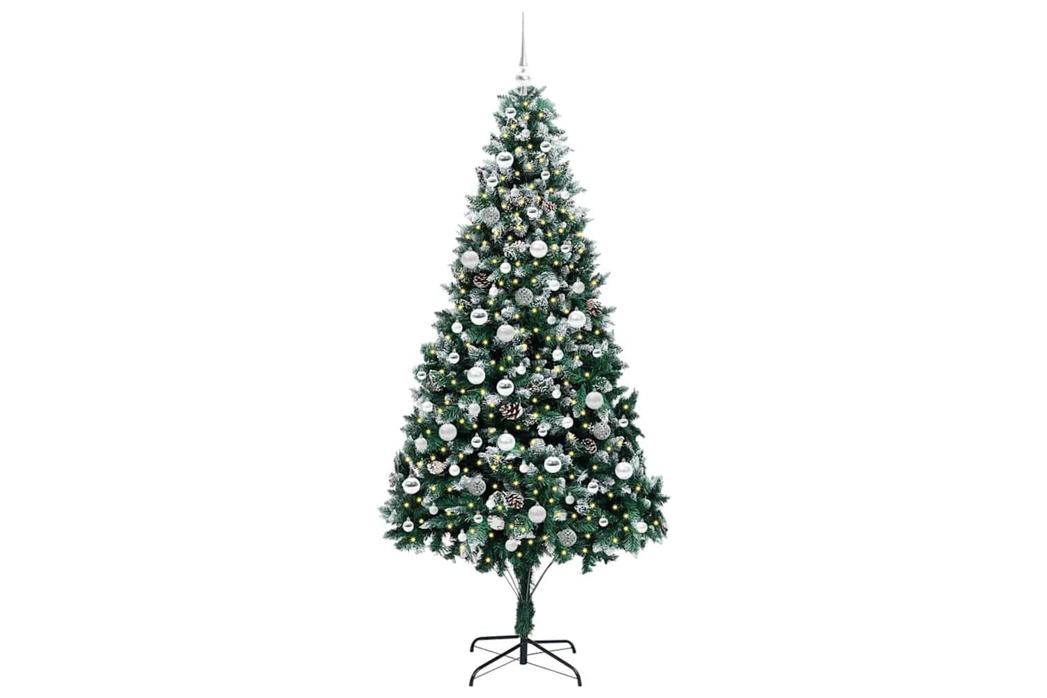 Vidaxl Artificial Christmas Tree With 300 Leds With Stand Green 210 Cm-3