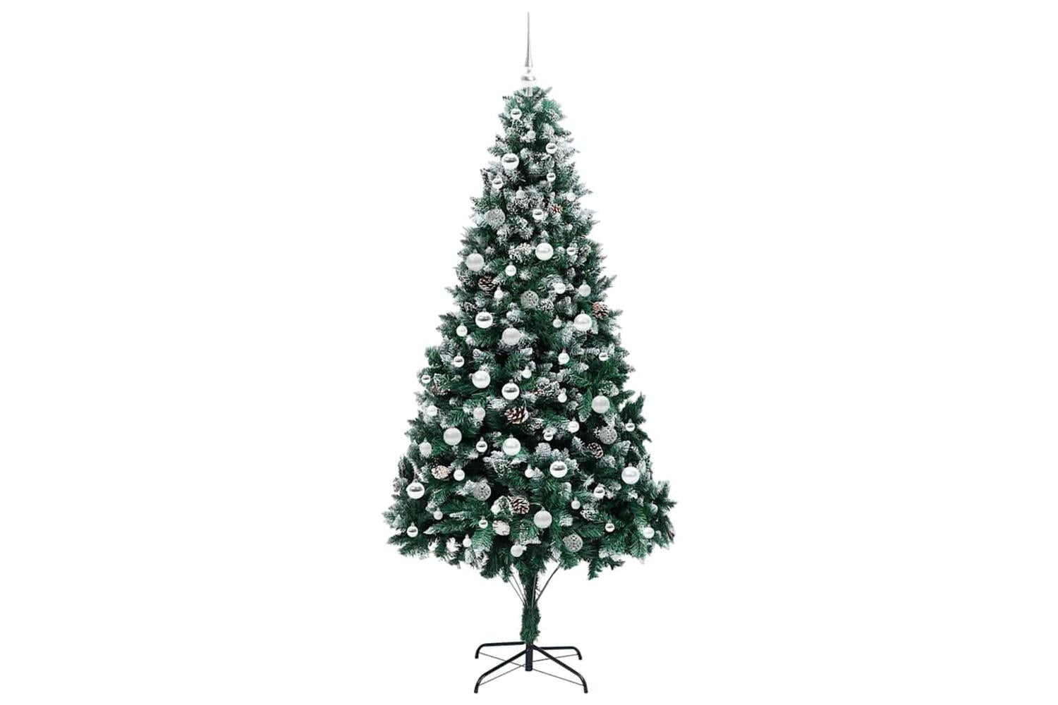Vidaxl Artificial Christmas Tree With 300 Leds With Stand Green 210 Cm-4