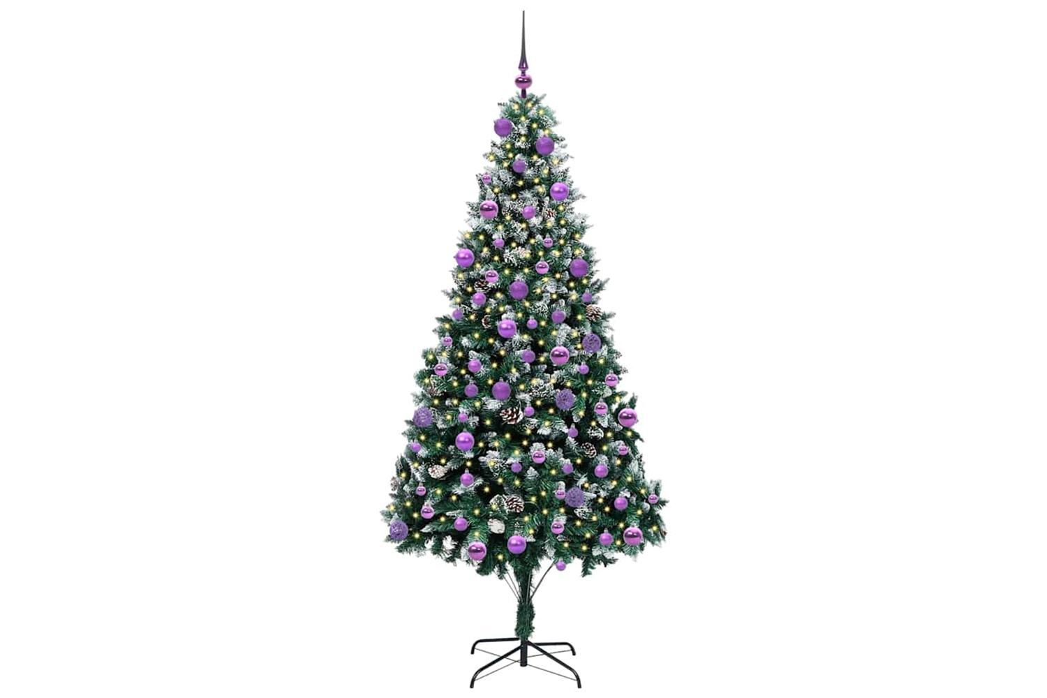 Vidaxl Artificial Christmas Tree With 300 Leds With Stand Green 210 Cm-3