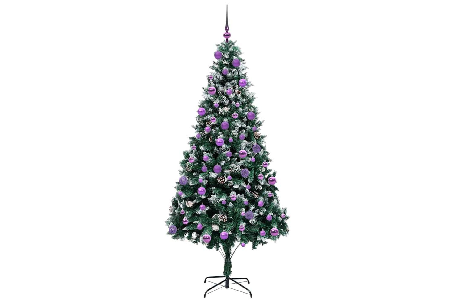 Vidaxl Artificial Christmas Tree With 300 Leds With Stand Green 210 Cm-4