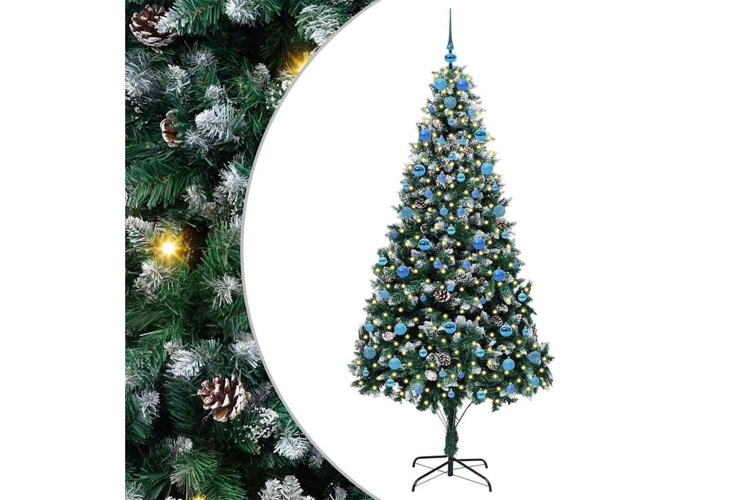 Vidaxl Artificial Christmas Tree With 300 Leds With Stand Green 210 Cm-2