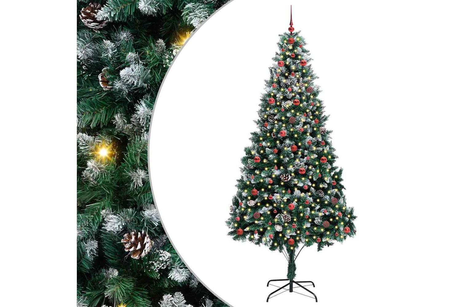 Vidaxl Artificial Christmas Tree With 300 Leds With Stand Green 240 Cm-2
