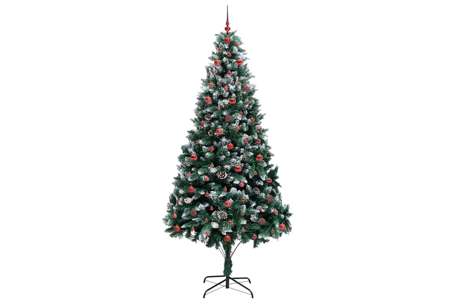 Vidaxl Artificial Christmas Tree With 300 Leds With Stand Green 240 Cm-4