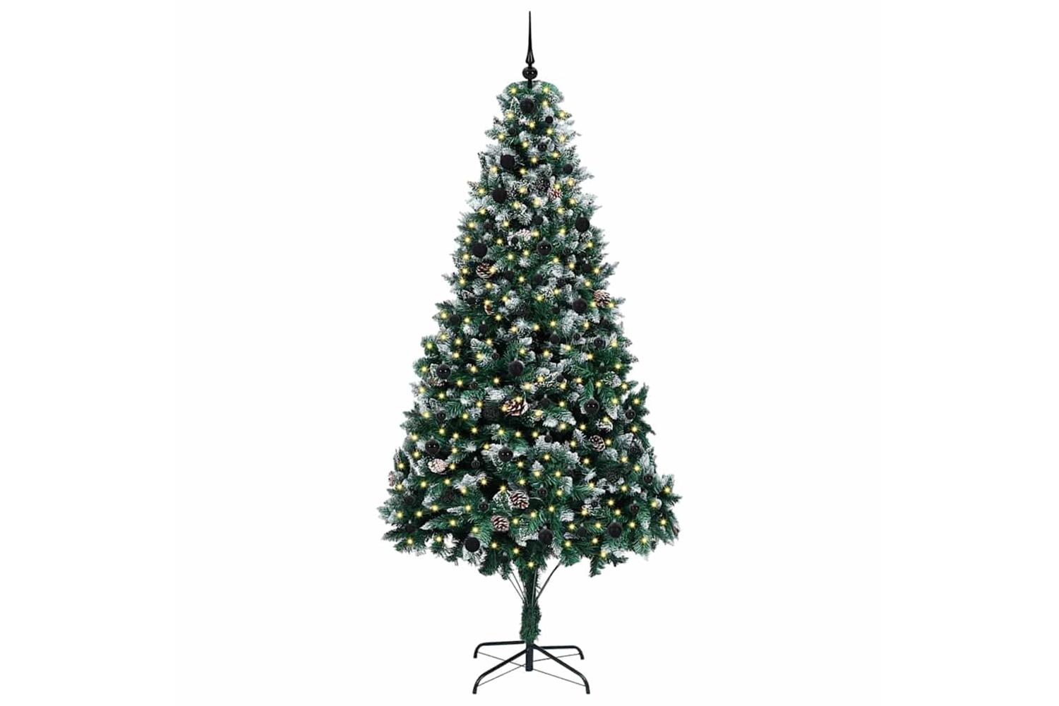 Vidaxl Artificial Christmas Tree With 300 Leds With Stand Green 240 Cm-3