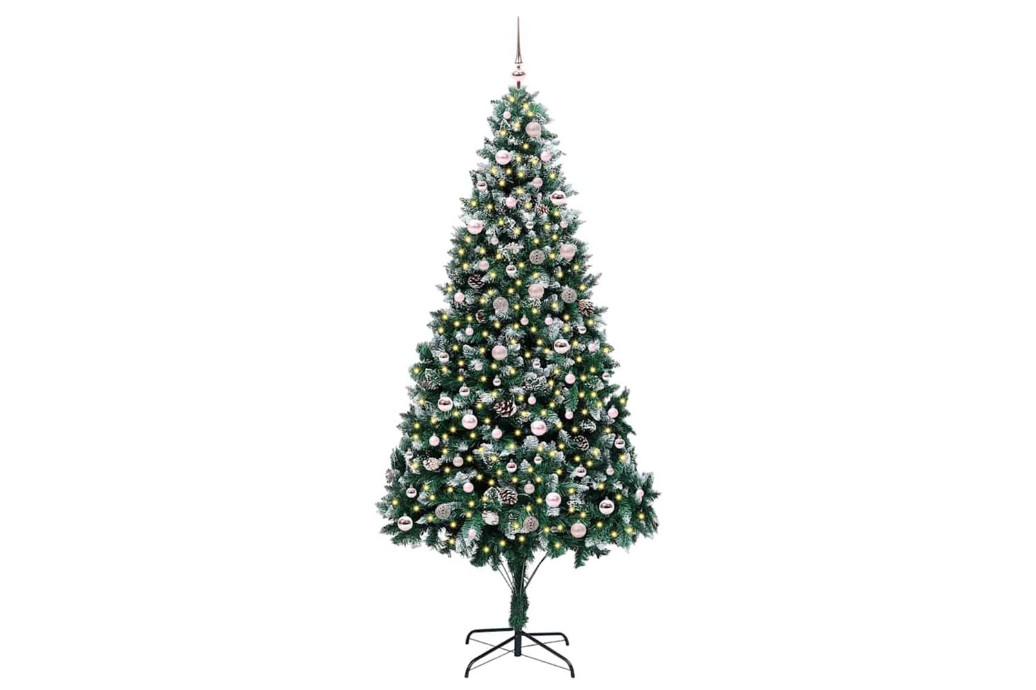 Vidaxl Artificial Christmas Tree With 300 Leds With Stand Green 240 Cm-3